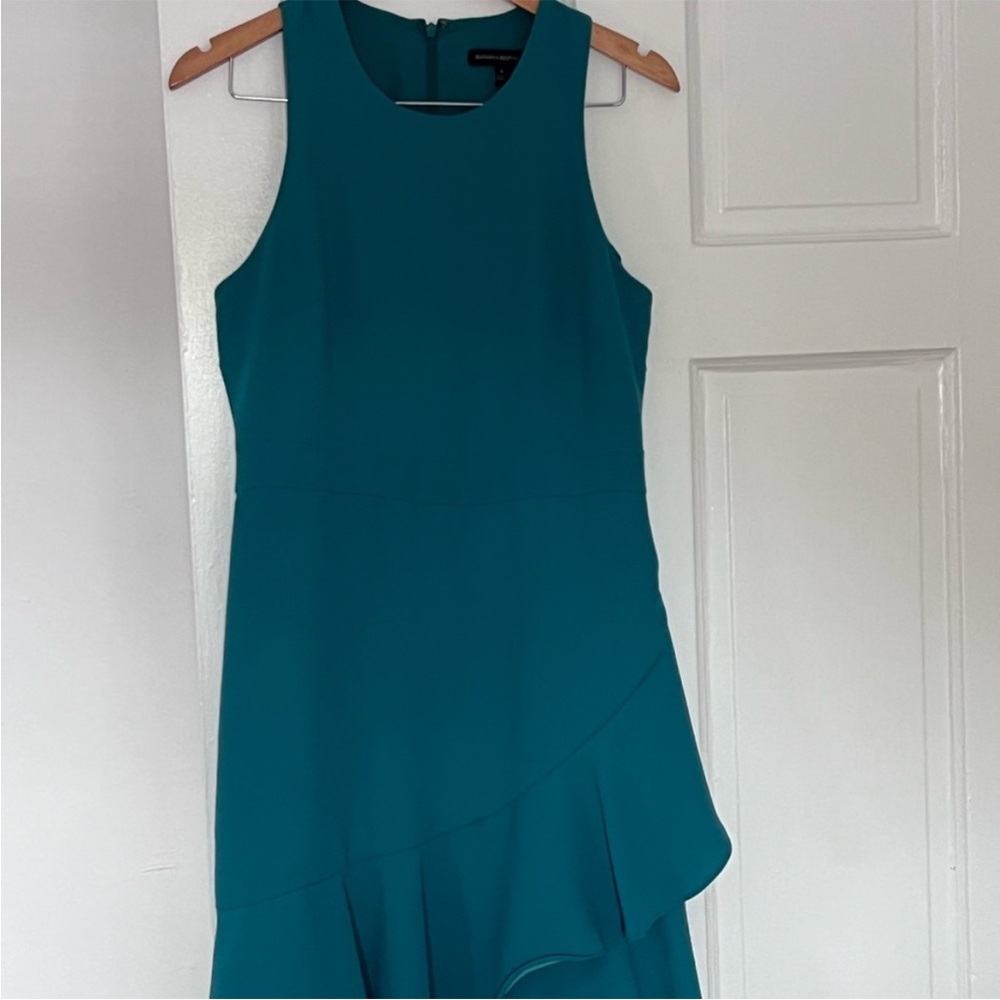Banana Republic Green and Blue Asymmetrical Cocktail Dress